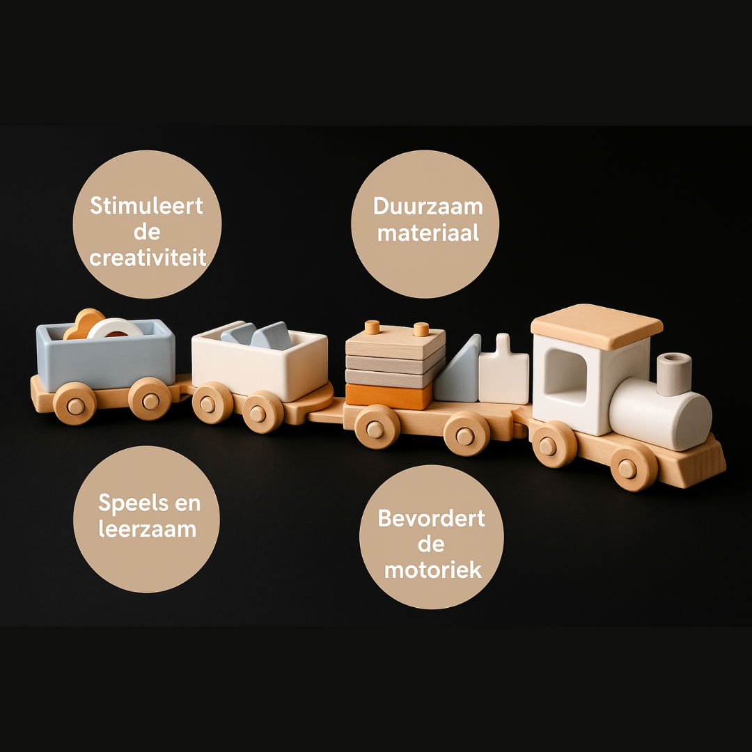 Houten Montessori Trein – Educatief Speelgoed