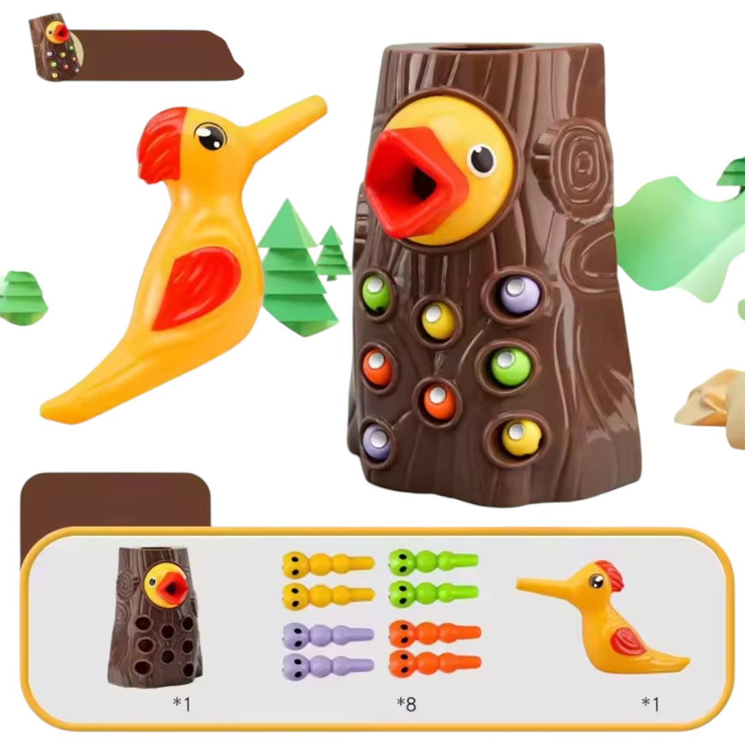 Montessori Specht Vangspel – Magnetisch Educatief Speelgoed voor Peuters