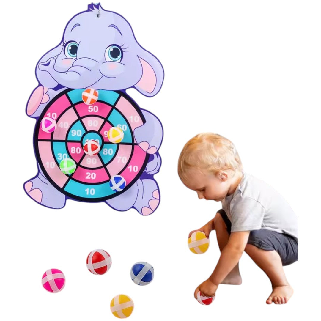 Kindvriendelijk Dartbord – Inclusief 3 Plakballen & Ophanghaak