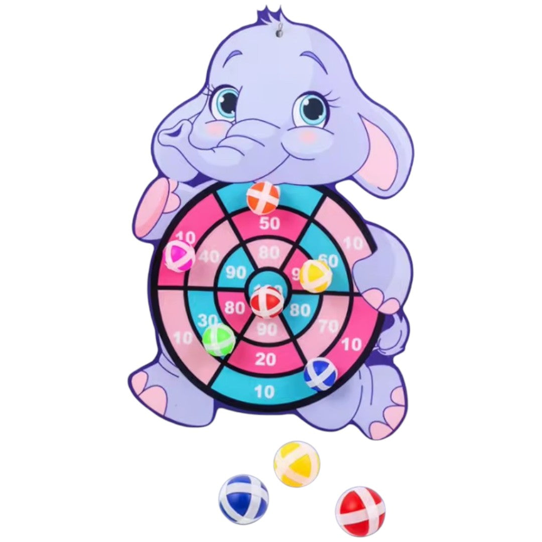 Kindvriendelijk Dartbord – Inclusief 3 Plakballen & Ophanghaak