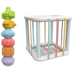Sensorische Activiteitenkubus – Baby Trek & Duw Speelgoed met Vormen