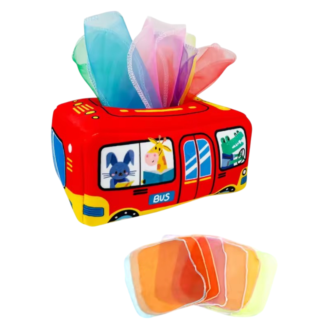 Sensorisch Tissuedoos Speelgoed – Kleurrijke Doeken & Vroege Leerkaarten