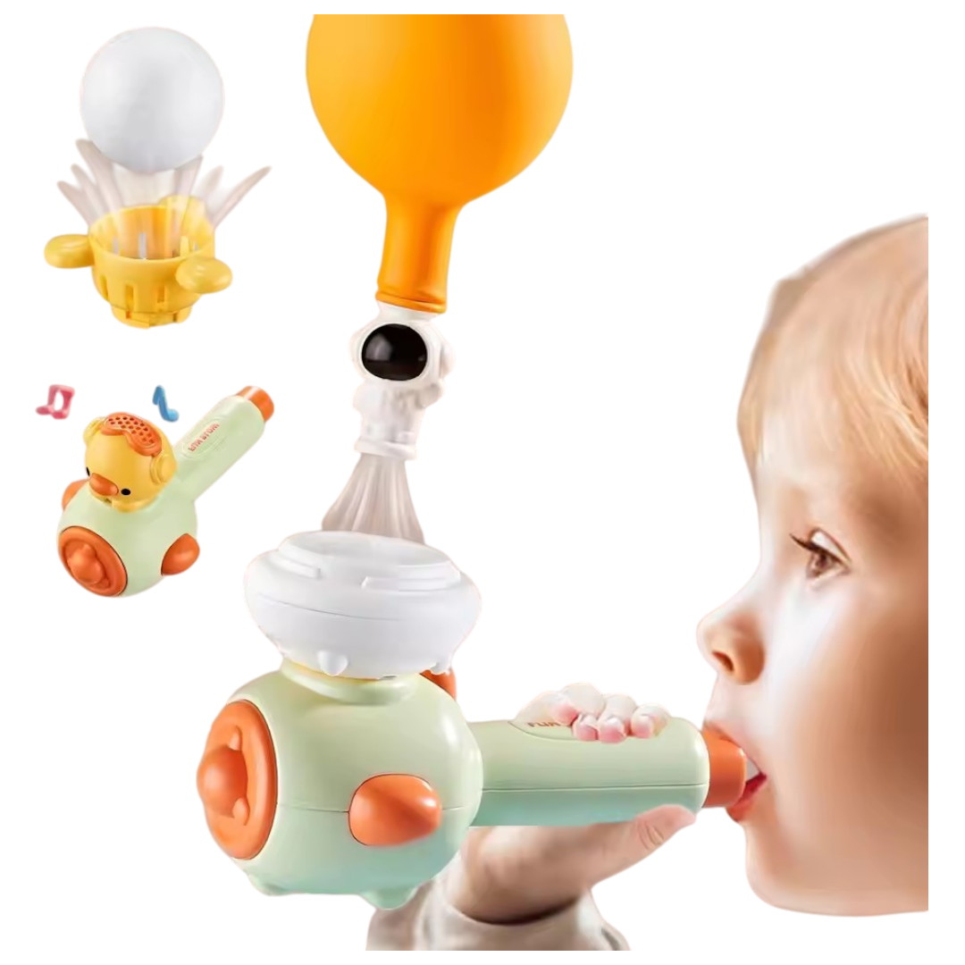 Adem- & Concentratiespeelgoed – Zwevende Bal Trainer met Blaaspijp