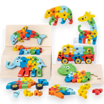 3D Montessori puzzel – Houten Educatief Spel 10-delig