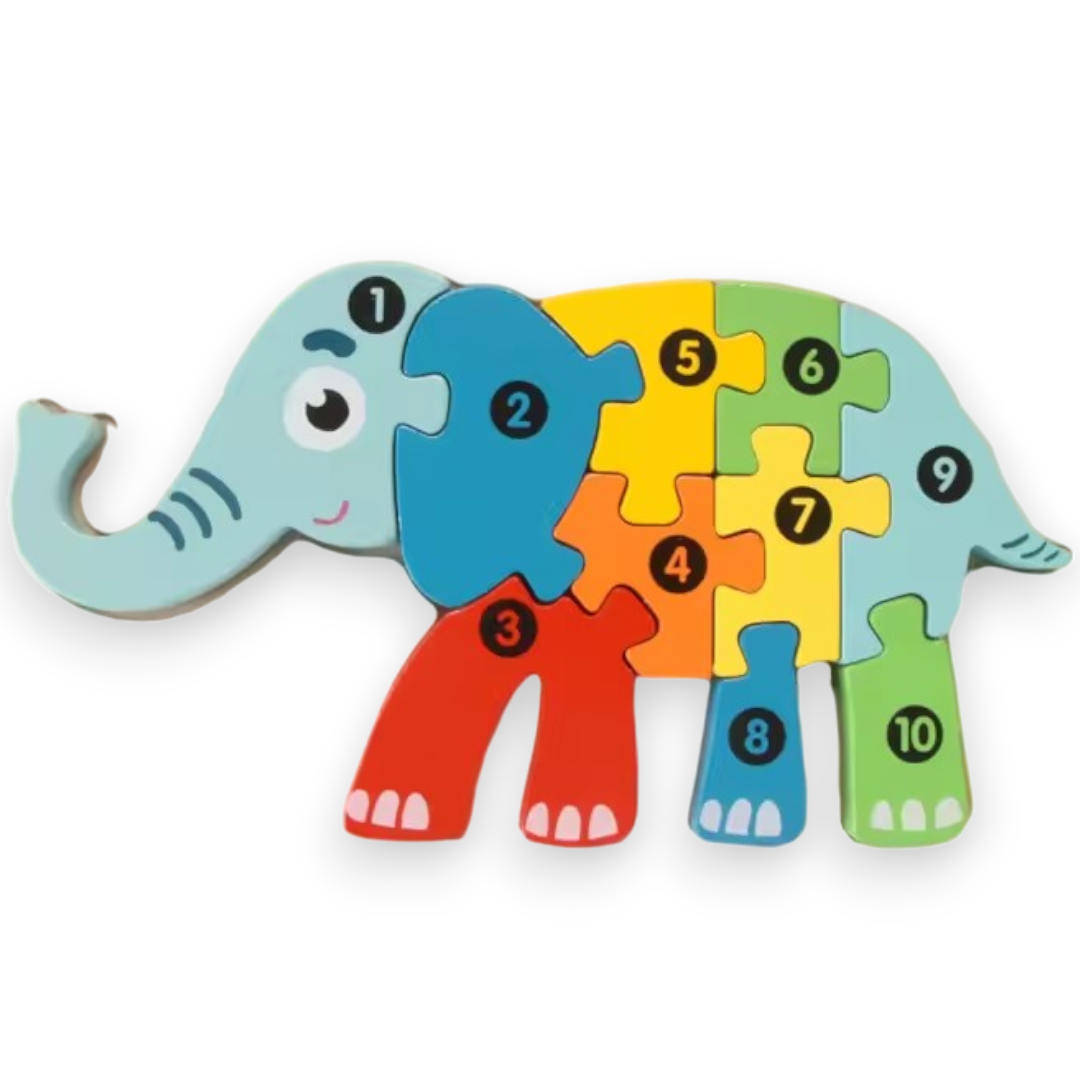 3D Montessori puzzel – Houten Educatief Spel 10-delig