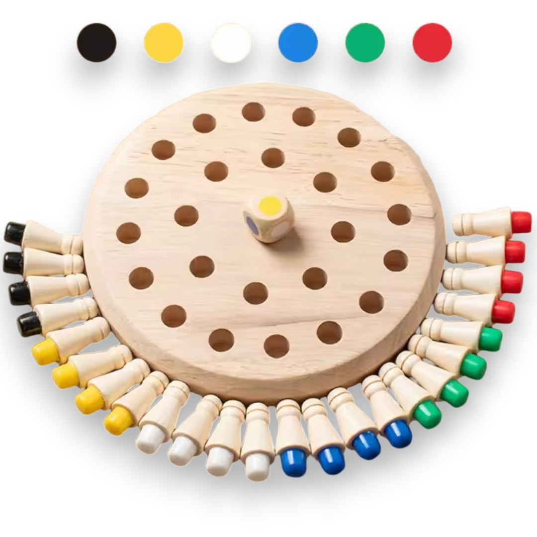 Houten Memory Kleurenspel – Educatief Bordspel Montessori