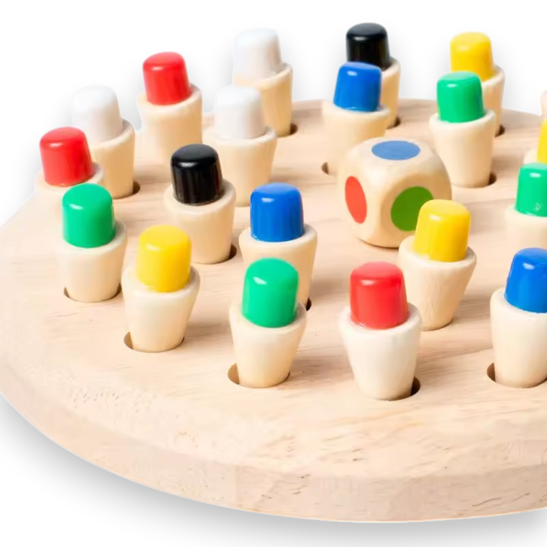 Houten Memory Kleurenspel – Educatief Bordspel Montessori