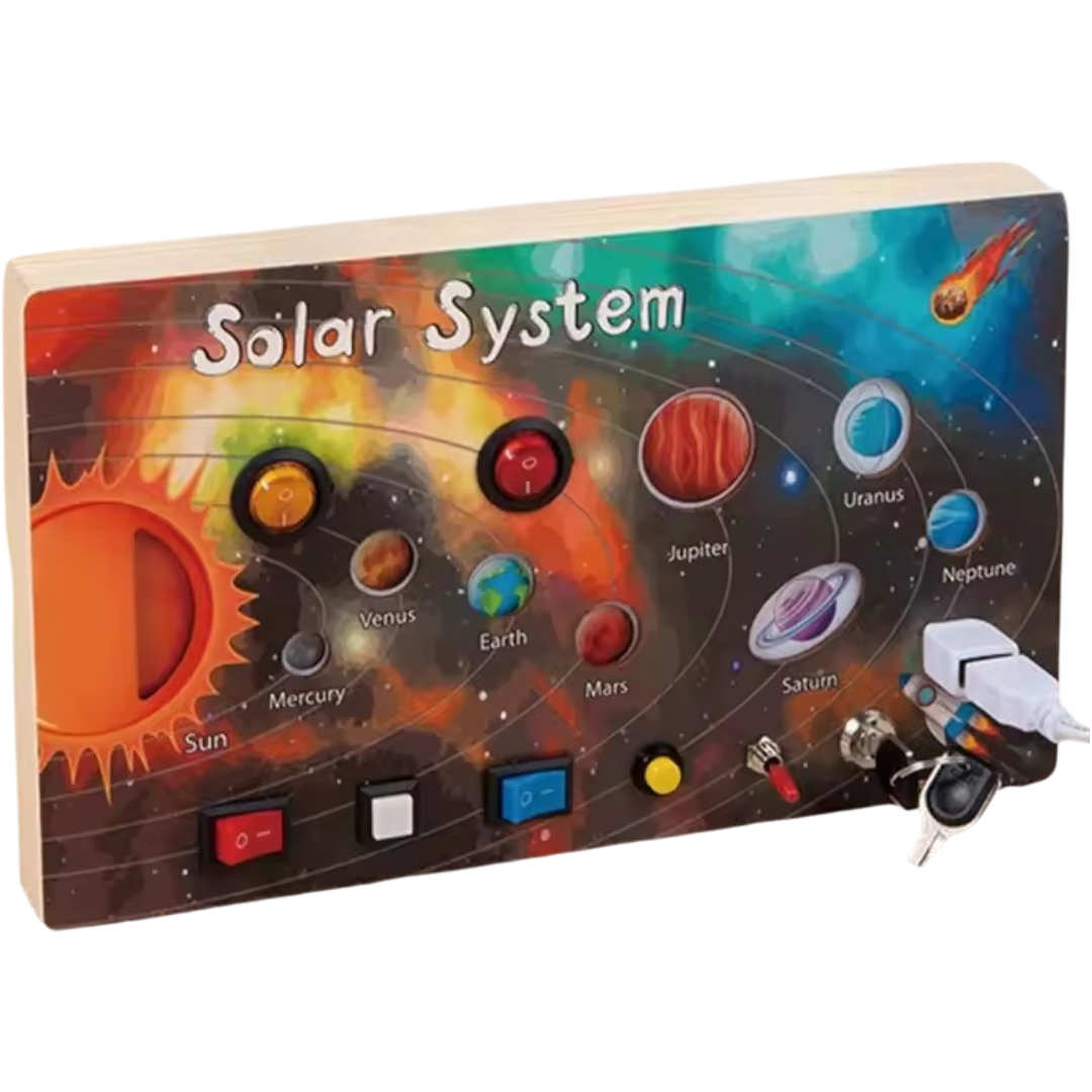 Montessori Busyboard – Educatief LED Circuitbord met Schakelaars