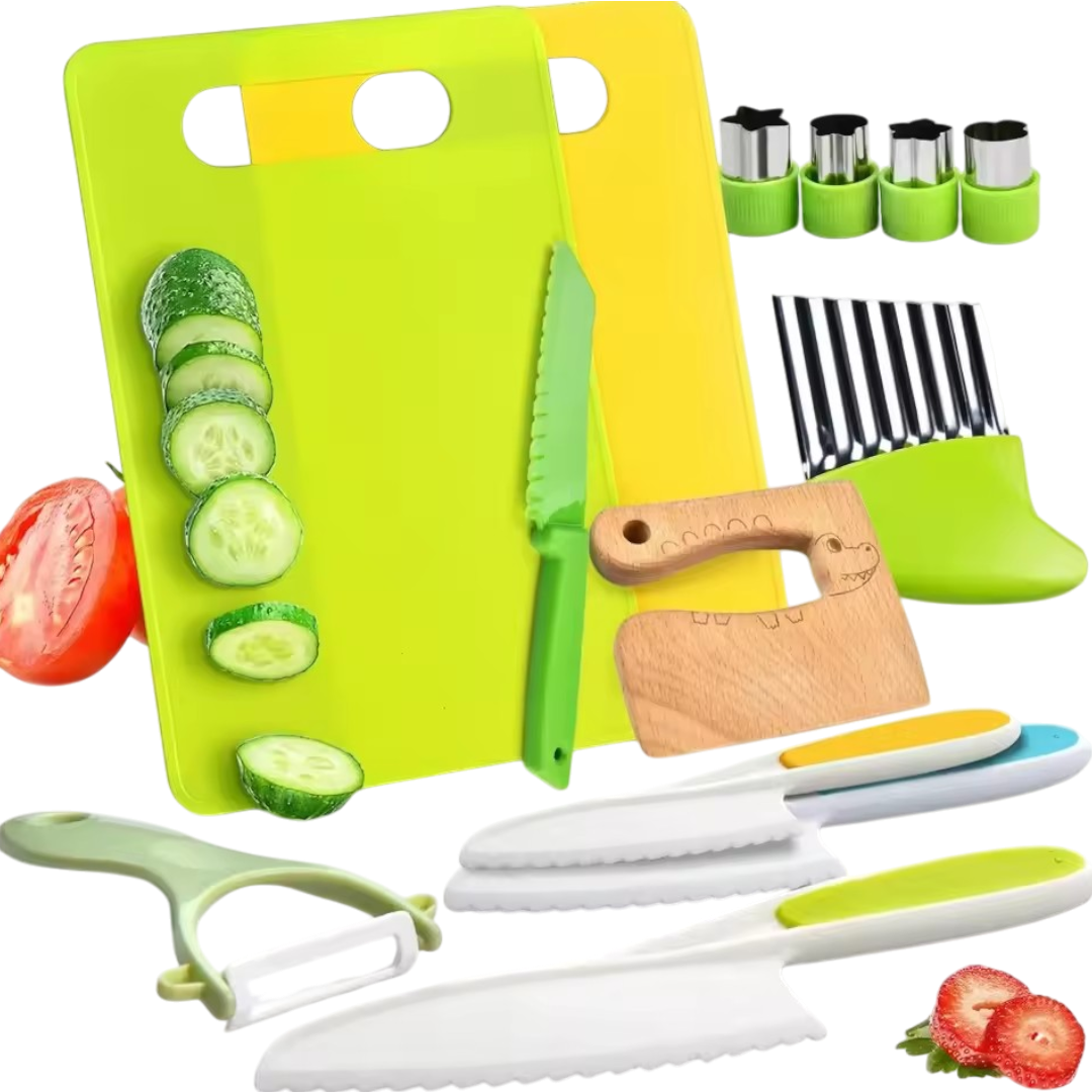 Kinderkookset 17-delig – Montessori Keukenset met Veilig Gereedschap