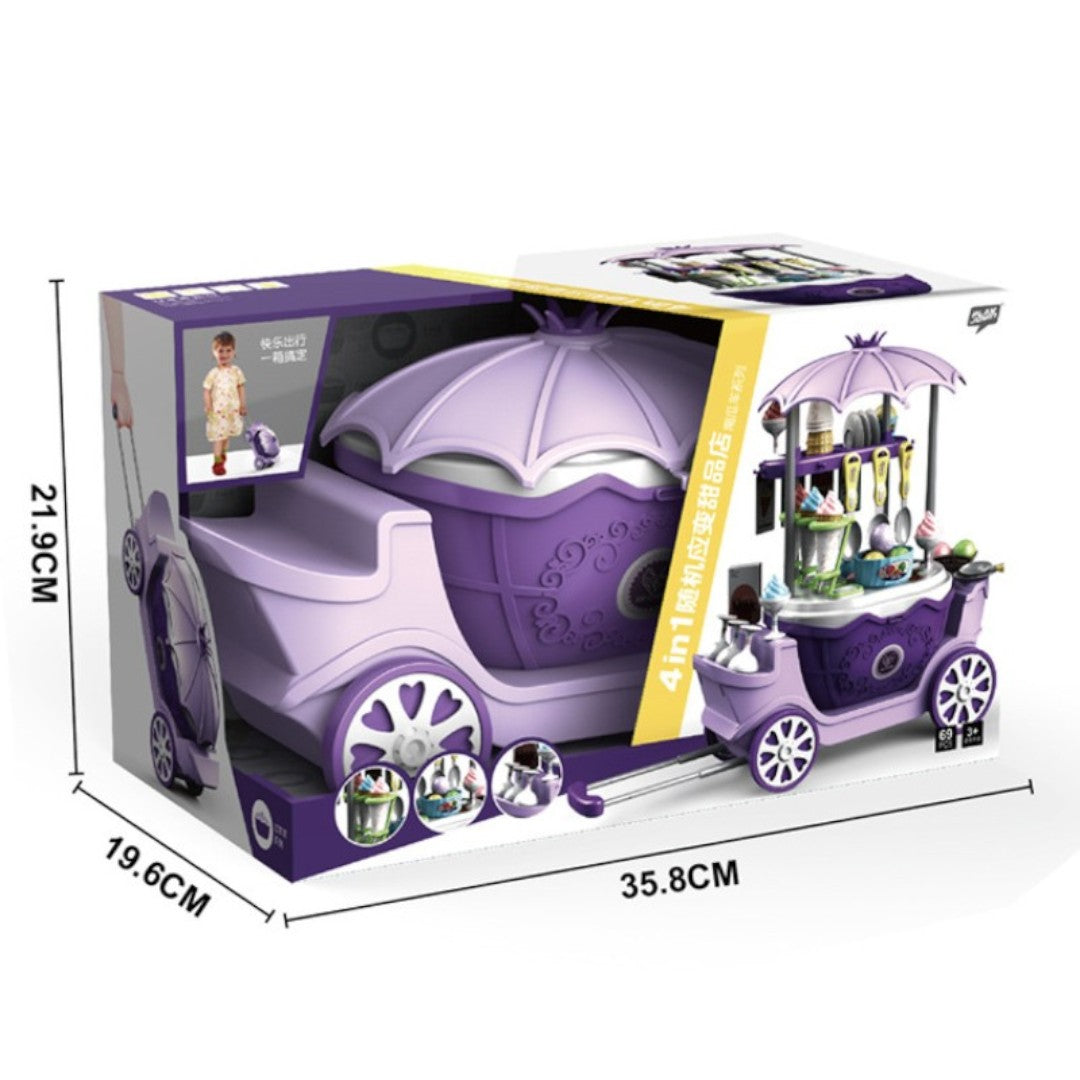 Prinses Dessert Winkelwagen – Speelset IJs- en Foodkraam voor Kinderen