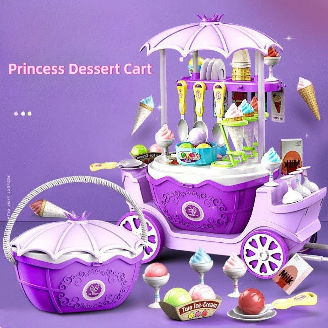 Prinses Dessert Winkelwagen – Speelset IJs- en Foodkraam voor Kinderen