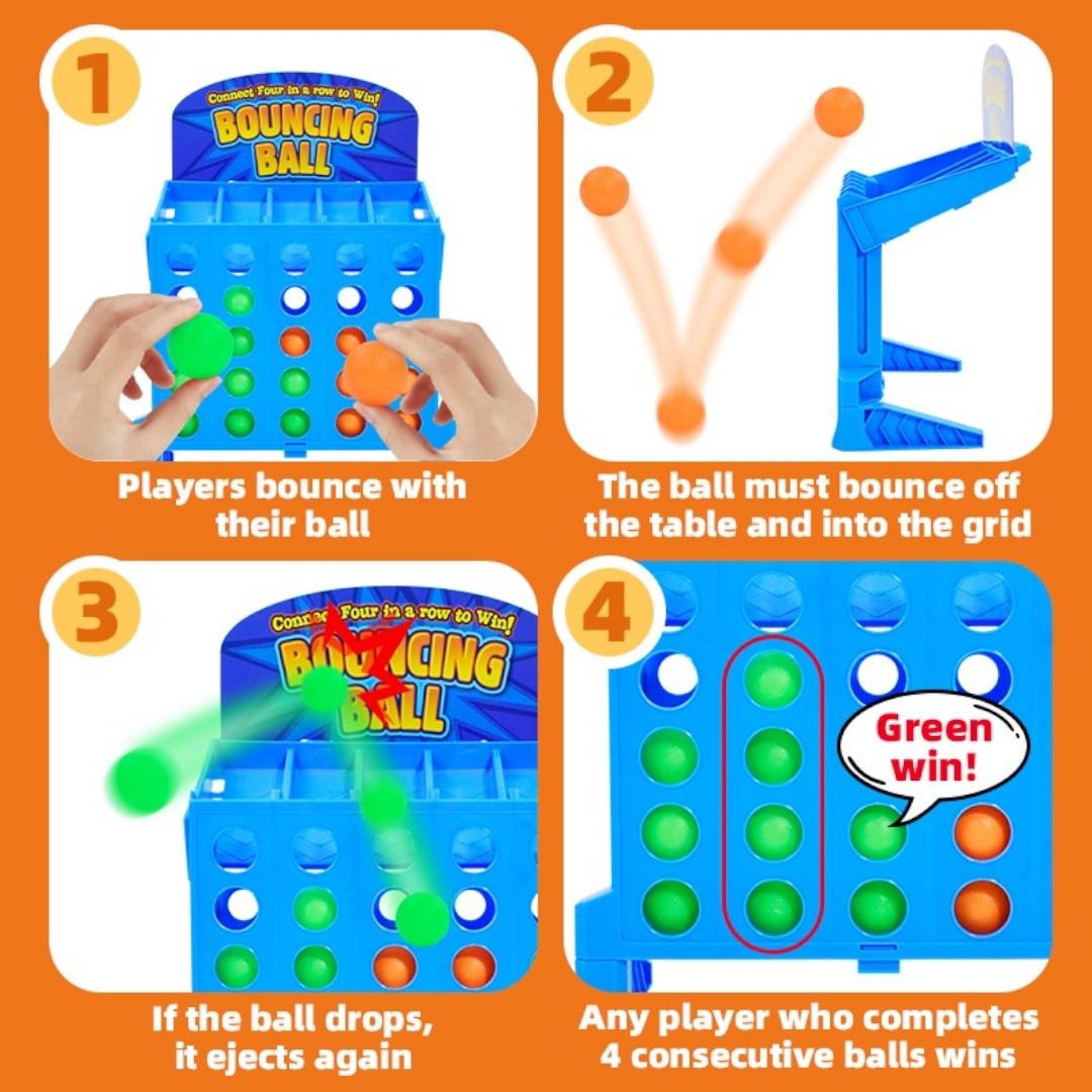 Vier Ballen Combo Spel – 3D Gomoku Tafelspel voor Kinderen en Families