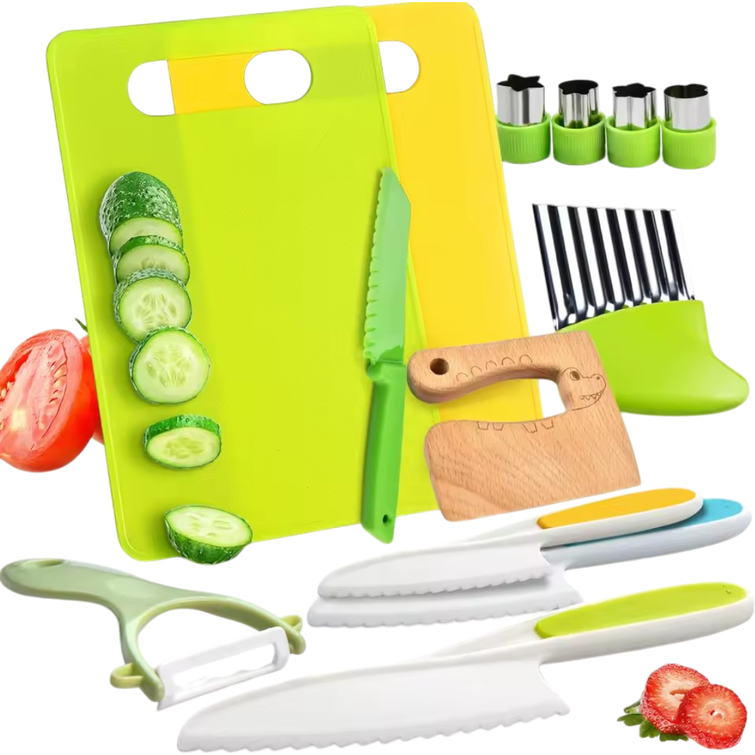 Kookgereedschap Set – Montessori Keukenset met Veilig Gereedschap