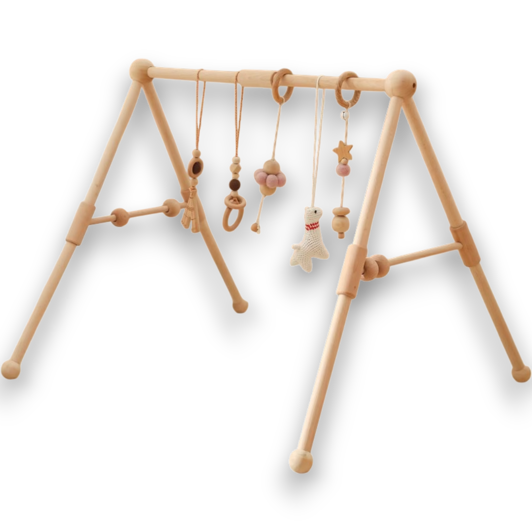 Slimme Kidz Houten Baby Speelgym - Zintuiglijke Stimulatie en Spelend Leren - Minimalistisch Ontwerp