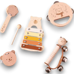 Montessori Houten Muziekinstrumentenset voor Baby’s