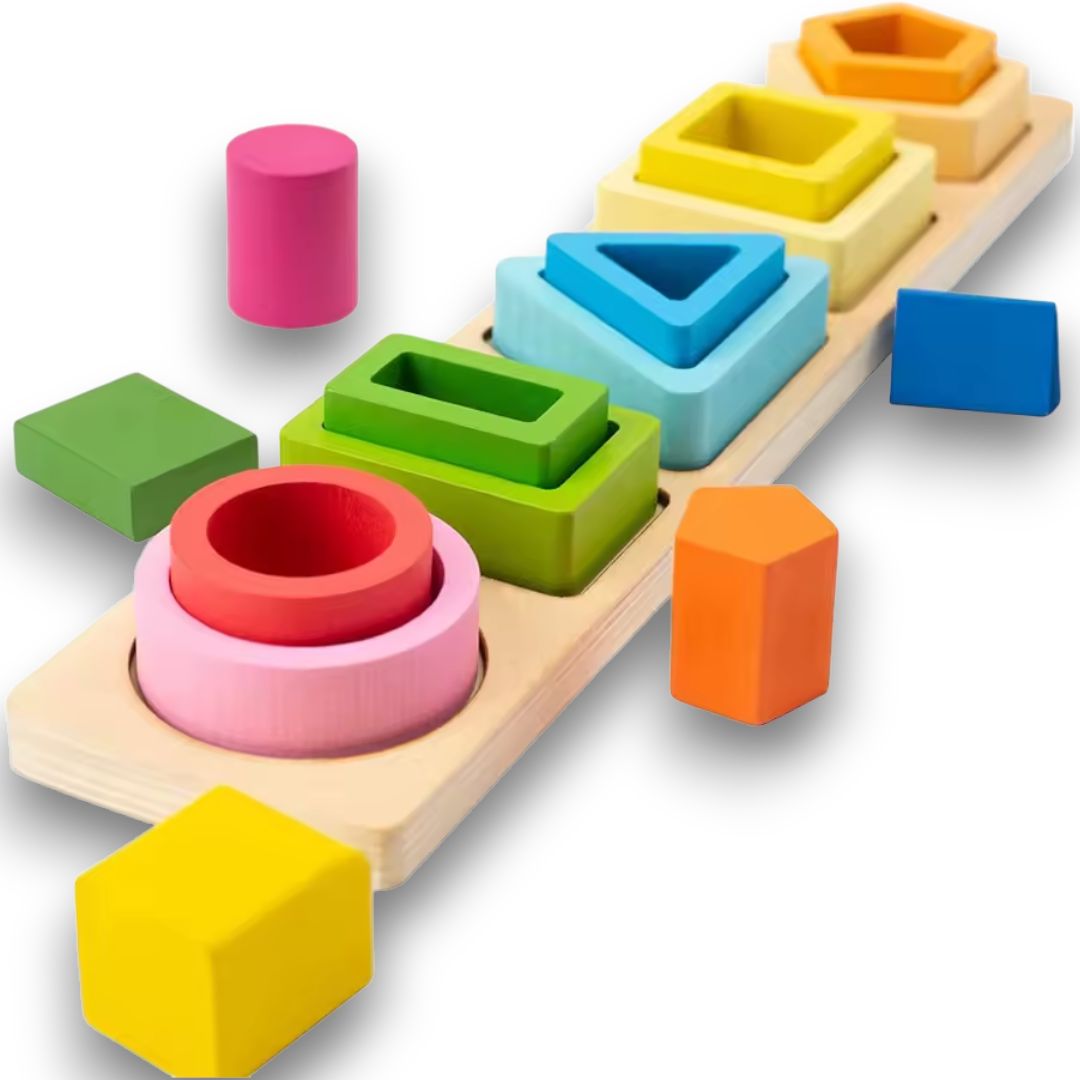 Montessori Houten Sorteer- en Stapelspel