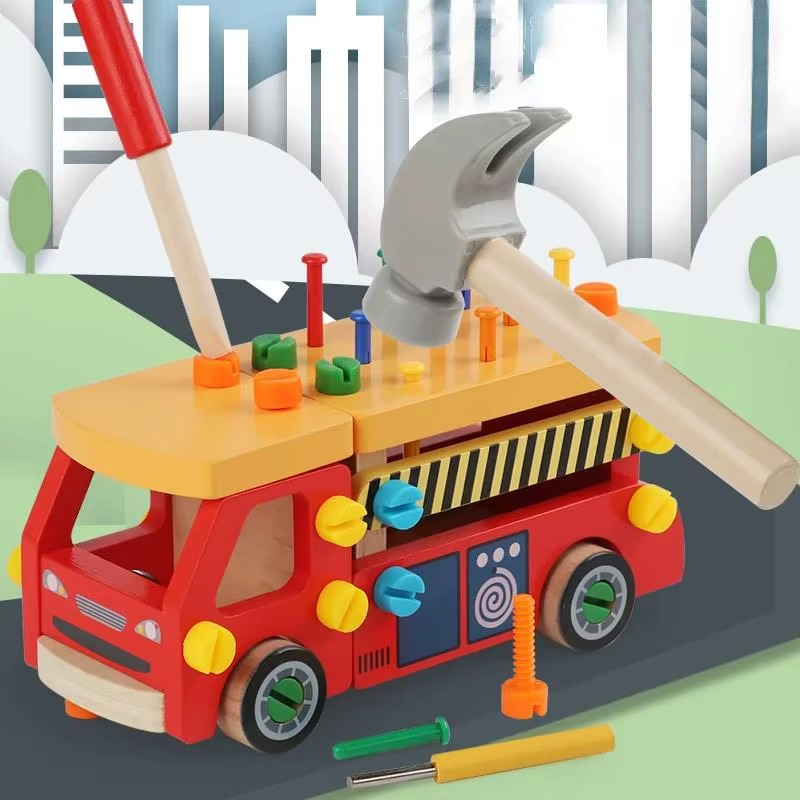 Woods™ - Fijne Motoriek & Coördinatie - Speelgoed Constructie Voertuig