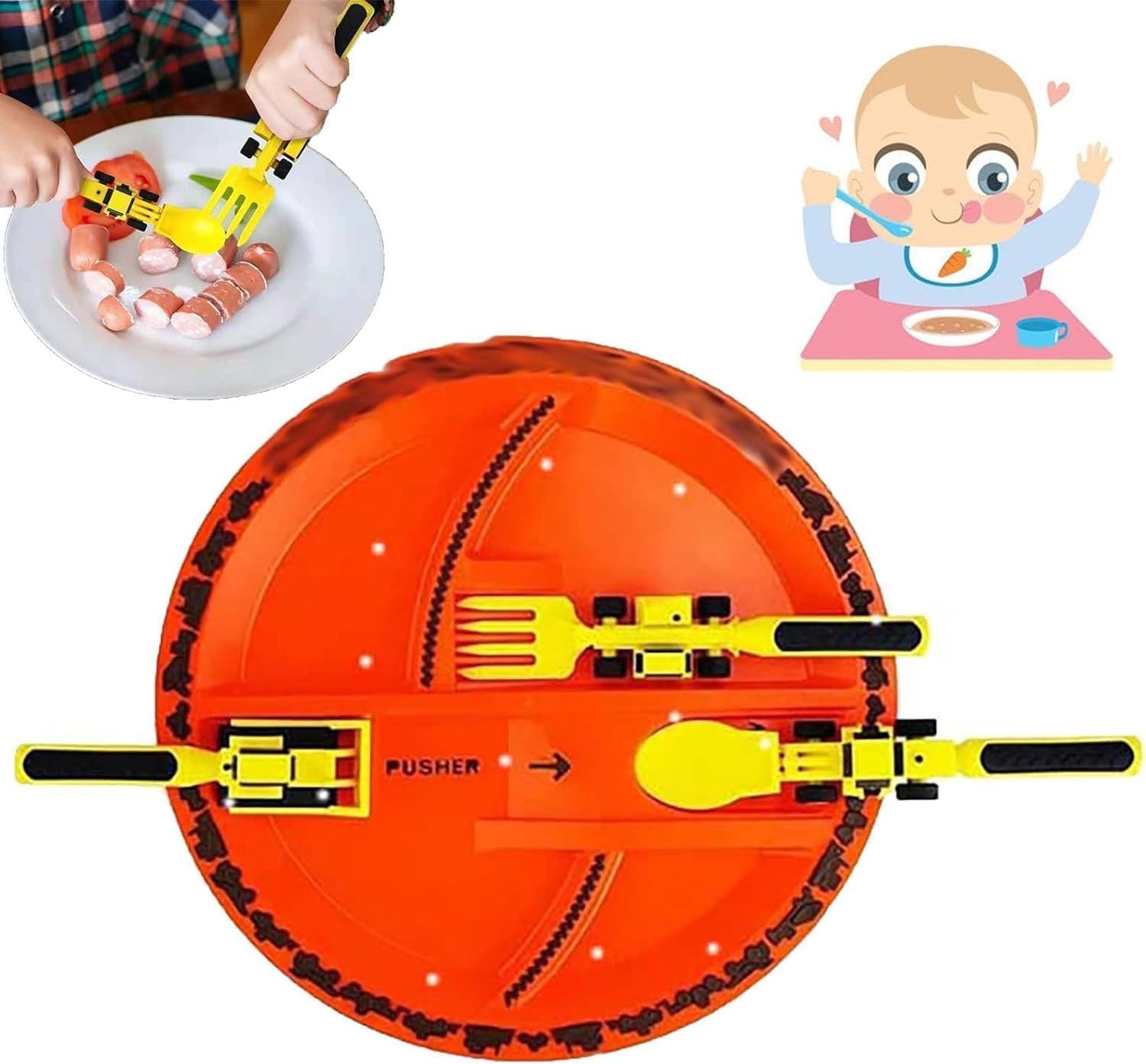Graafmachine Serviesset – Speels Kinderbord met Lepel en Vork