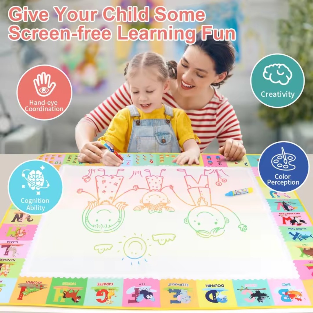 Coolplay Watertekenmat – Herbruikbare Doodle Mat met Magische Pennen