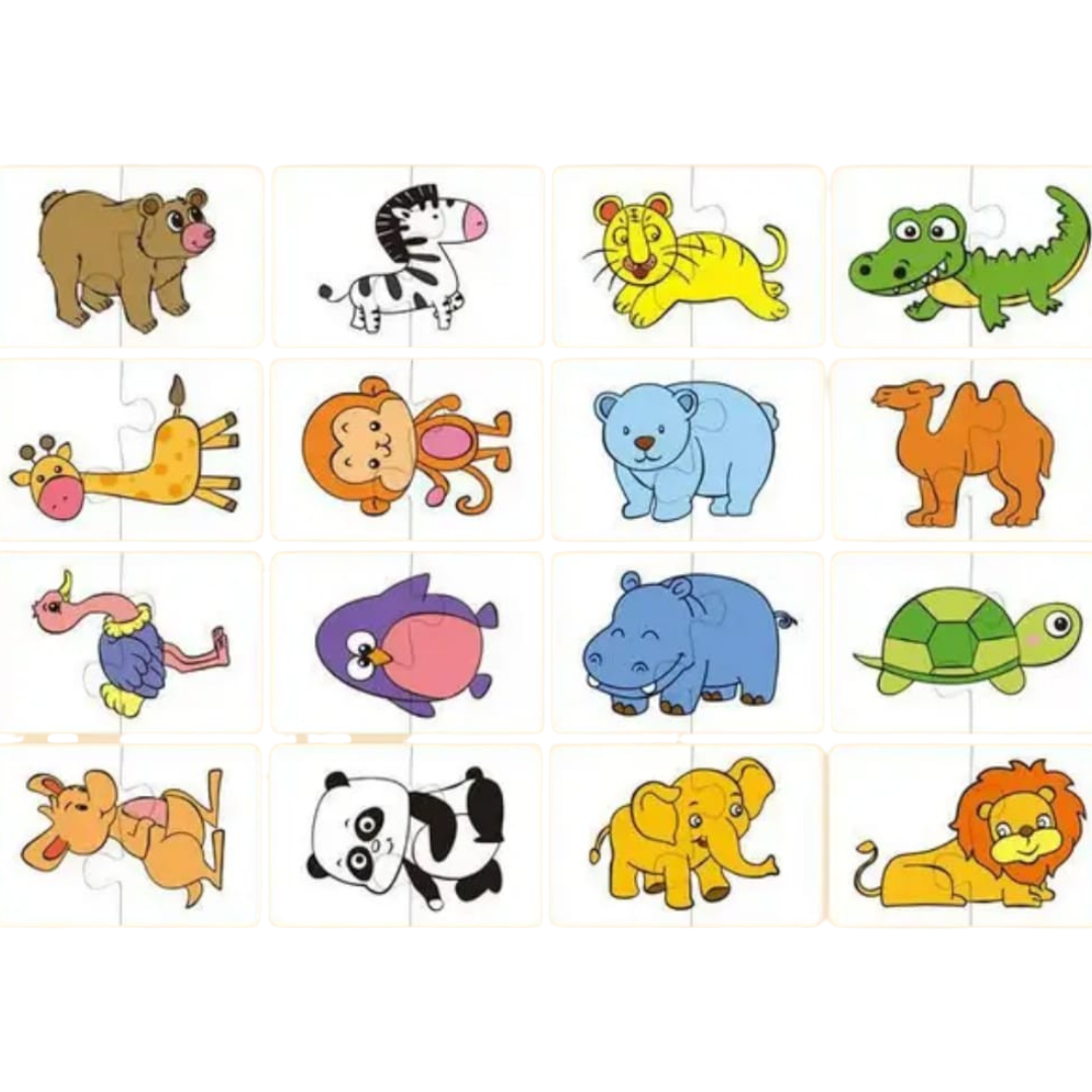 Verlichtende Educatieve Puzzelset – 32-delig Cognitief Kaartspel