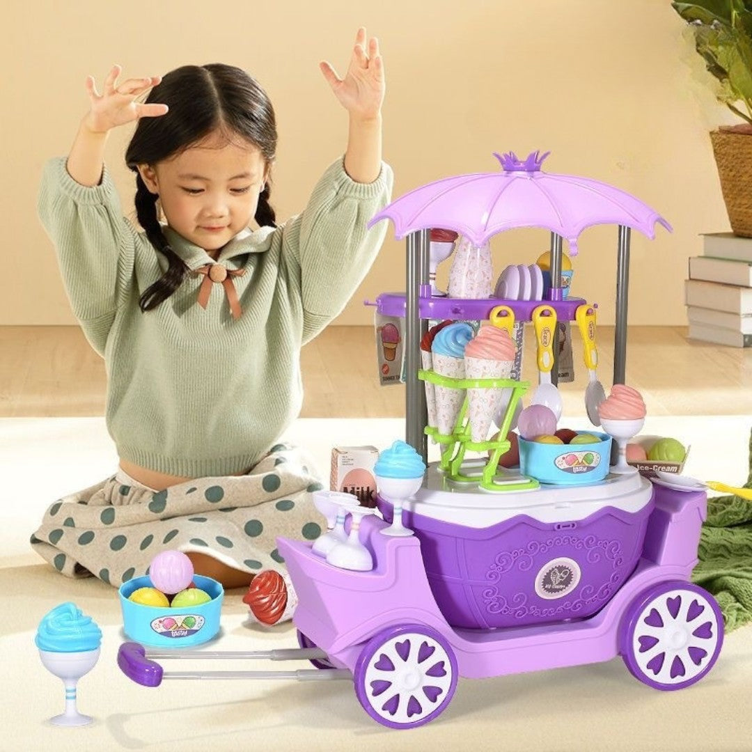 Prinses Dessert Winkelwagen – Speelset IJs- en Foodkraam voor Kinderen