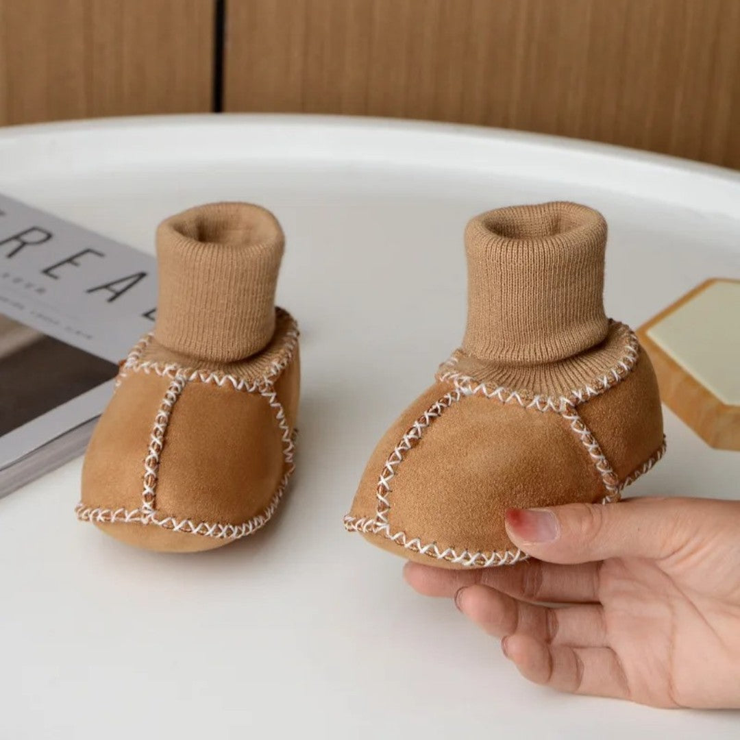 Baby Suède Winterlaarsjes – Warme Pluche Bont Eerste Stap Schoentjes