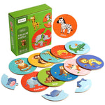 Dieren Match™ – Draai & Ontdek – 3-delige Puzzel