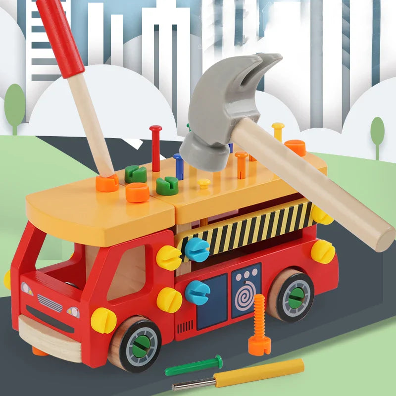 Woods™ - Fijne Motoriek & Coördinatie - Speelgoed Constructie Voertuig