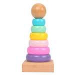 Rainbow Stacker™ – Kleurrijke Torenpret – Houten Satpeltoren