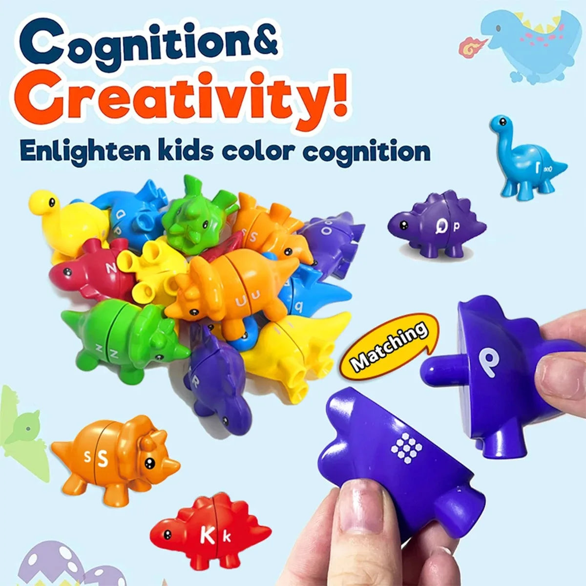 Matching Dino's – Leuk & Leerzaam – Alfabet En Cijfers Dino Spel