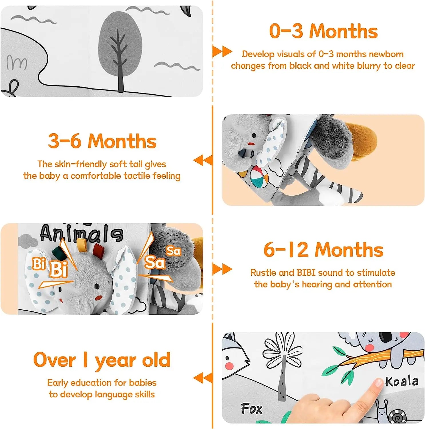 Soft Sensory Book – Voelen & Ontdekken – Baby Boekje