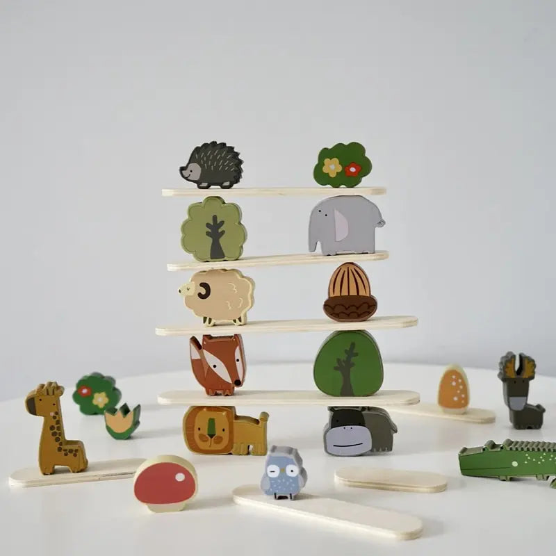 Animal Stackers™ - Slim Stapelen - Hout  Dieren Stapelspeelgoed